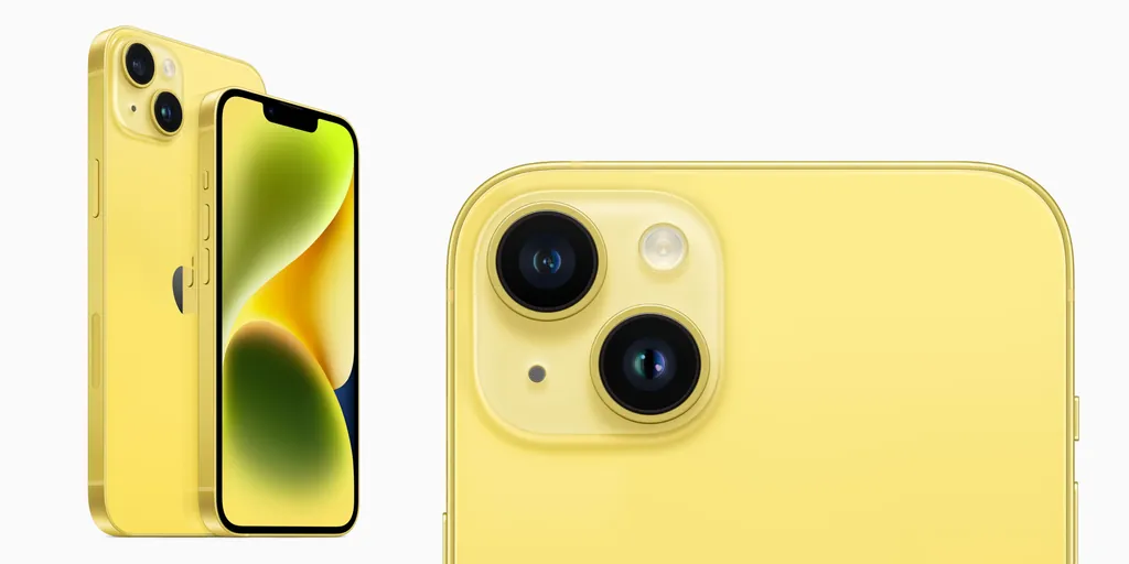 イエローのiPhone 14